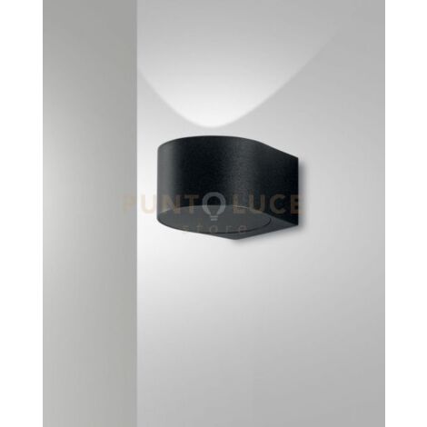 LAO APPLIQUE PER ESTERNI 1 LUCE NERO LED 6W 3000K 540LM IP65