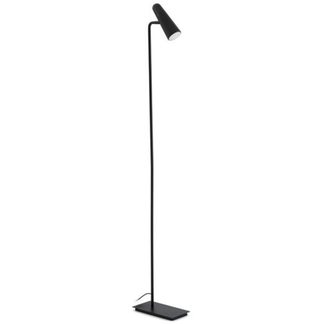 LAO Lámpara pie de salón negro