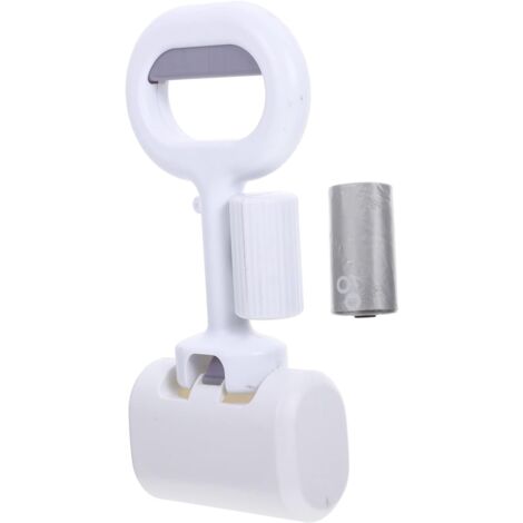 LAOA 1 Jeu Toilette ramasseur de Promenade de Chien cueilleur de crottes d'animaux Ramasse crottes pour Chiot Pelle à Caca avec Sac à Caca ramasseur de Caca Pratique Plastique Blanche