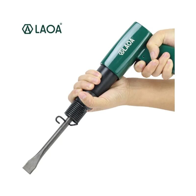 LAOA Kit Burineur pneumatique, Air Chisel Kit, Marteau perforateur pneumatique, Pelle à air avec 2 burins pour la réparation et la construction de