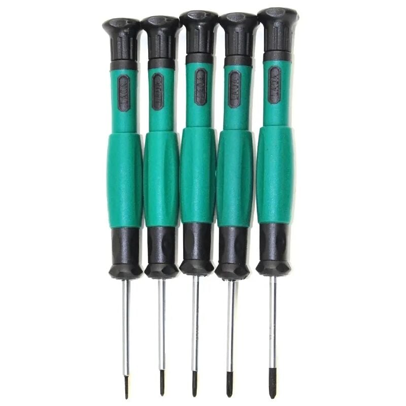 Lot de 5 tournevis Phillips/tête fendue de précision - Laoa