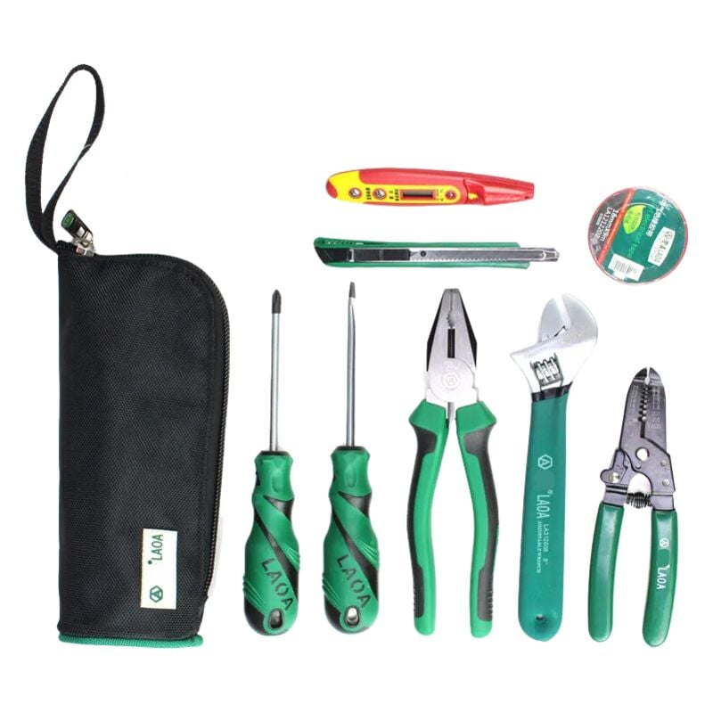 9 pièces ensemble d'outils ménagers multifonctions pinces réseau Kit d'outils de réparation, Ferramentas Herramientas Electricas Outillage, Jeu de