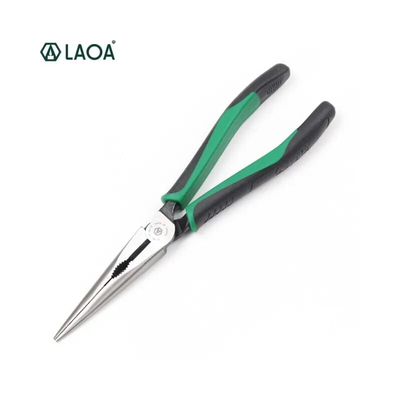 Pince à bouts ronds, pince à longue bouche de 6 pouces en acier au carbure, cr-mo outil à main d'électricien professionnel - Laoa