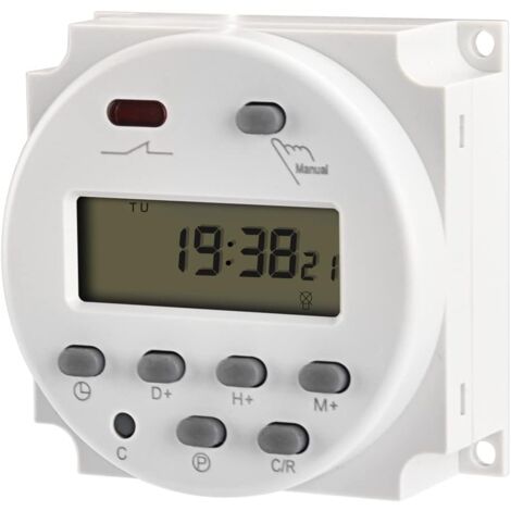 LAOA Interrupteur Commutateur Numérique à Cristaux Liquides programmable Relais CN101A DC 12V 16 Amp SPST