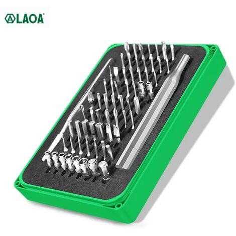 LAOA – jeu de tournevis de précision 66 en 1, Outillage à main, avec Kit électronique multifonctionnel 64 bits, pour Demontage Réparation de Informatique Pc Portable, téléphones portables, Macbook