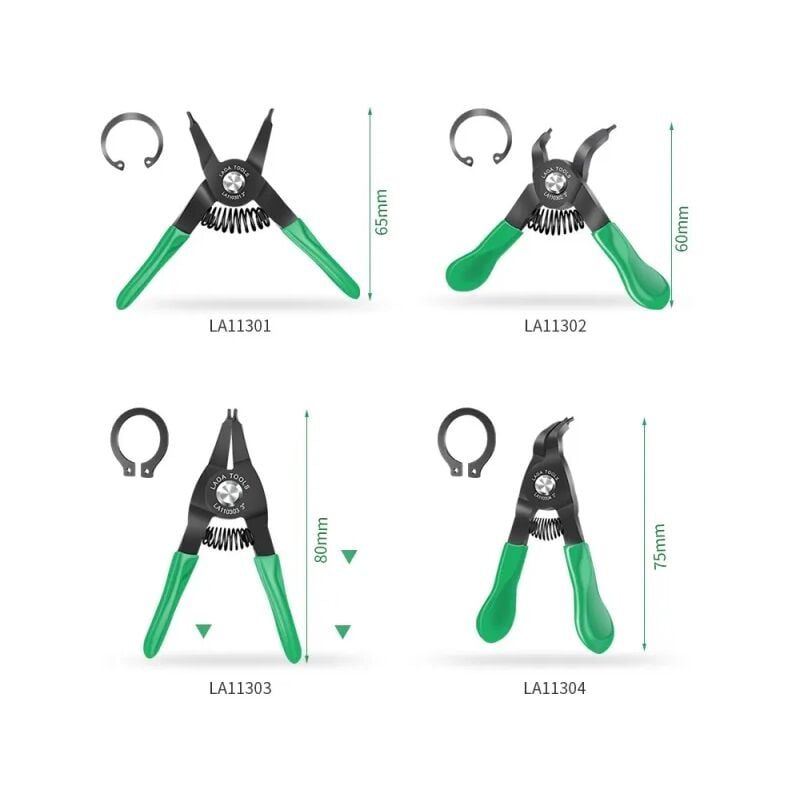 Pince à circlips, Pince coudée, Mini bec à angle droit de 3 pouces, pince à circlips multifonctionnelle Portable - Laoa