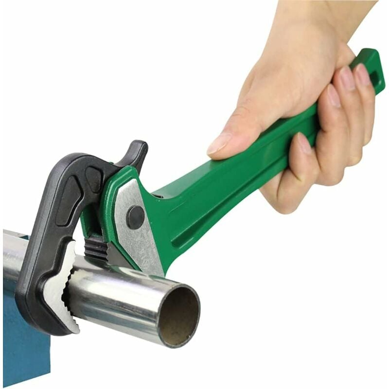 Pince à tuyau rapide, clé à tuyau multifonction à cliquet en aluminium, pince avec tête de clé cr-v, utilisation pour les ouvriers du batiment, la