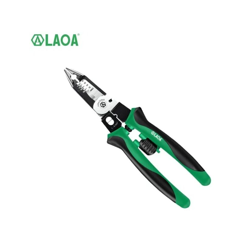 Laoa - Pince pour installations électriques, pince d'électricien multifonctionnelle, pince à Long nez, dénudeur de fil, coupe-cable, outils manuels