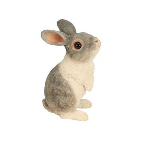 Lapereau debout 2 tons gris 16 cm