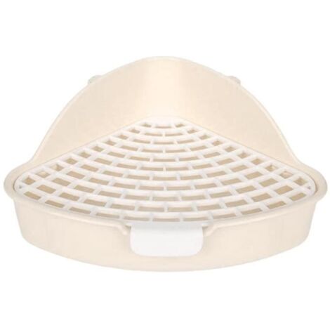 Lapi Litter Box - Beige - Filtering Grate - High Backrest - Easy to Clean