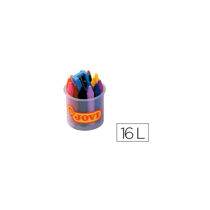 

Liderpapel - Lapices cera jovicolor bote de 16 colores