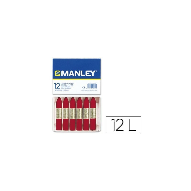 

Liderpapel - Lapices cera manley unicolor carmin permanente -caja de 12 n.10