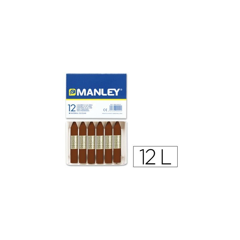 

Lapices cera unicolor pardo -caja de 12 - Manley