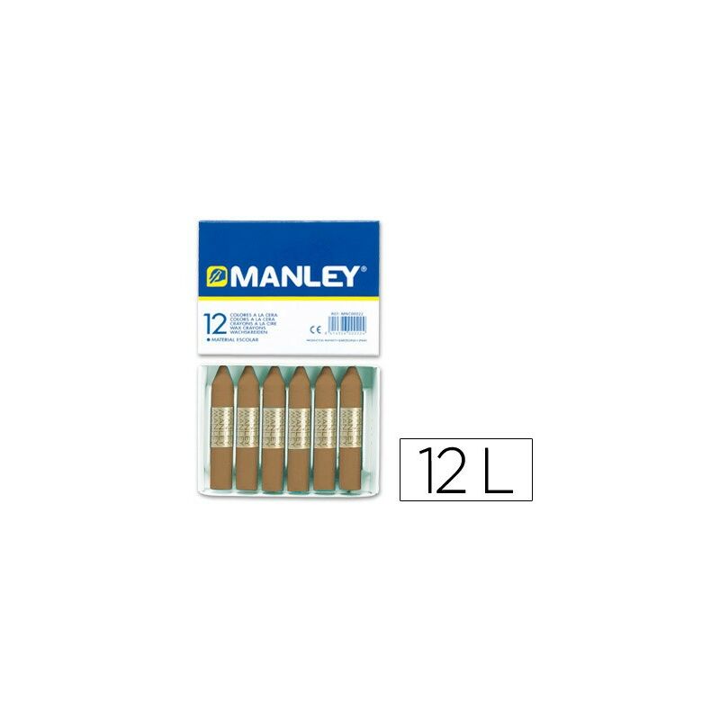 

Liderpapel - Lapices cera manley unicolor tierra sombra tostado nº 68 caja de 12