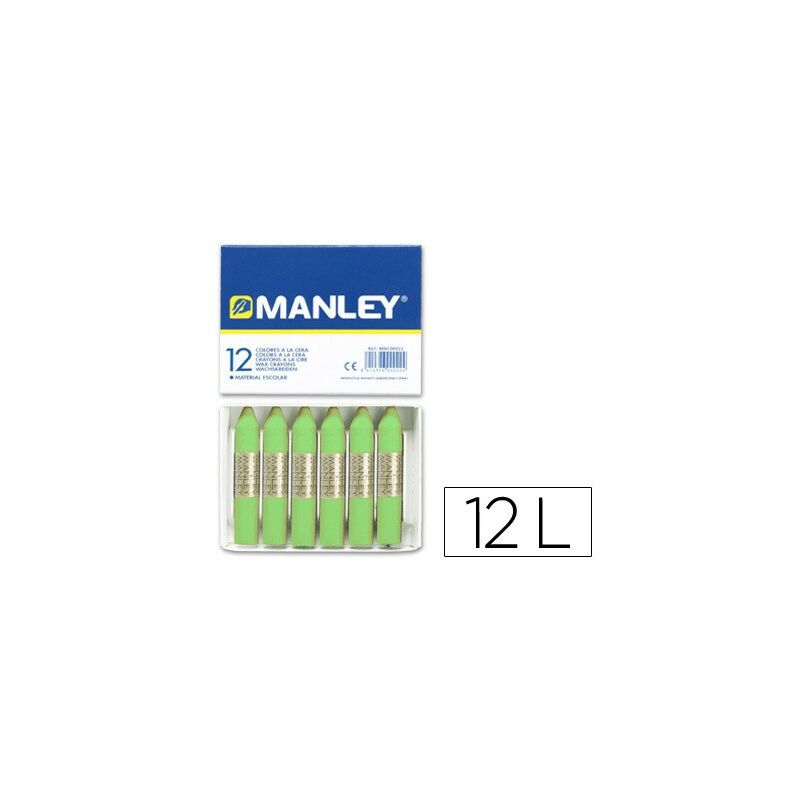

Liderpapel - Lapices cera manley unicolor verde amarillento -caja de 12 n.22