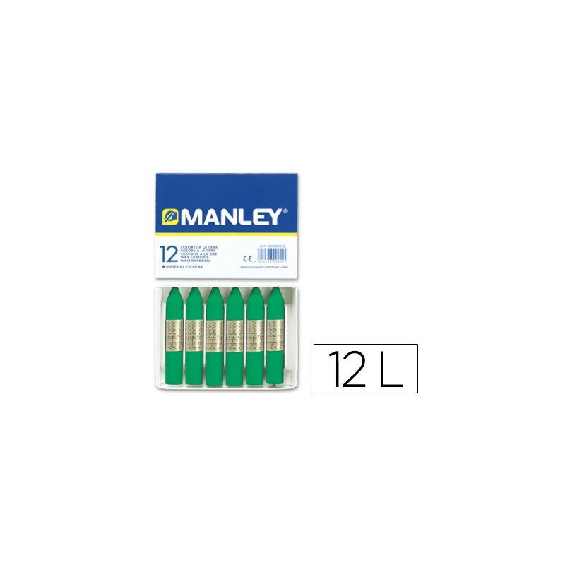 

Liderpapel - Lapices cera manley unicolor verde natural -caja de 12 n.21