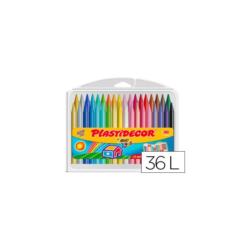 

Lapices cera plastidecor caja de 36 colores