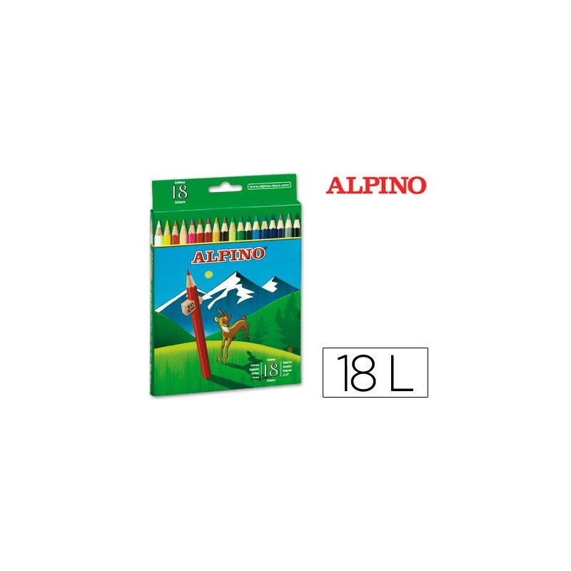 

Genérica - Alpino lapices de colores 175mm estuche de 18