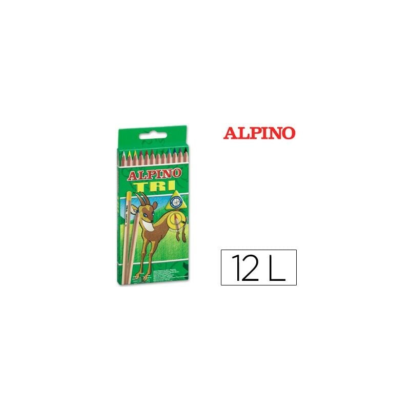 

Liderpapel - Lapices de colores alpino tri estuche de 12 colores surtidos