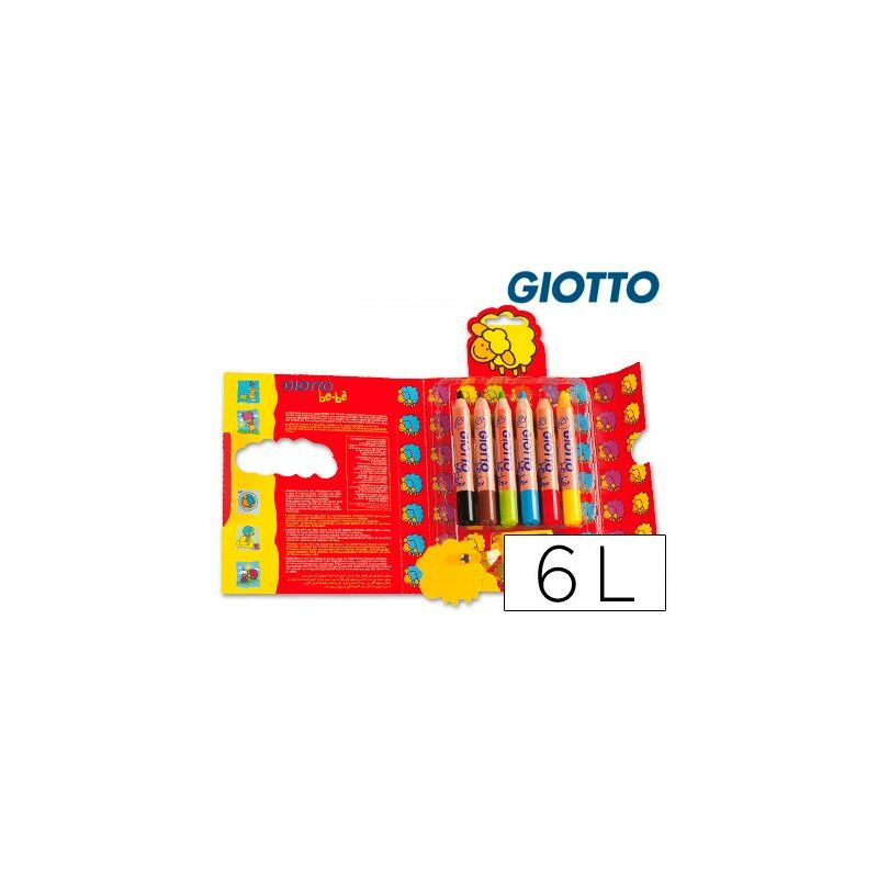 

Genérica - Giotto lpices de colores be-b sper con sacapuntas estuche de 6