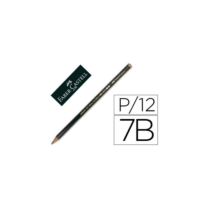 

Lapices de grafito faber 9000 7b unidad (pack de 12 uds.)