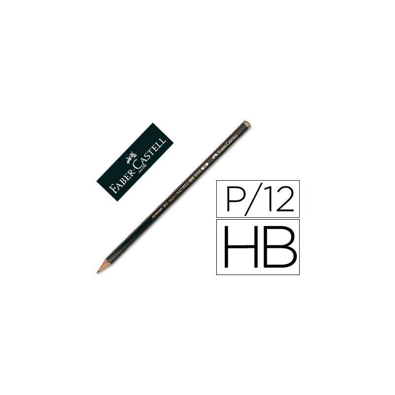 

Lapices de grafito faber 9000 hb unidad (pack de 12 uds.)