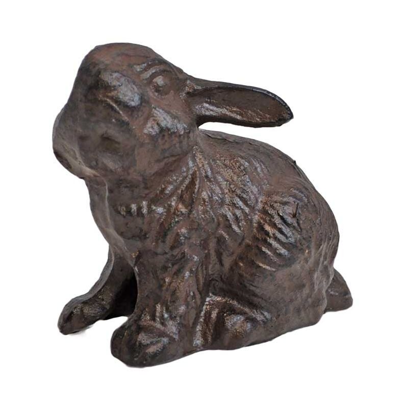 La Grande Prairie - Lapin déco fonte 12x6x12cm - Marron