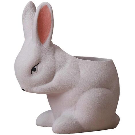 Lapin en céramique pour succulentes, pot de cactus original en forme d'animal, contenant de jardinage, décoration maison, support de fleurs.