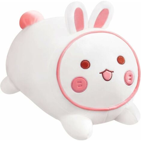 Lapin en Peluche Animaux en Peluche Lapin en Peluche, Doux Oreiller en Peluche, Cadeaux pour Garçons Filles, Oreiller en Peluche Lapin de Pâques, Cadeau du Dimanche de Pâques Lapin Blanc 30cm, Ensolei