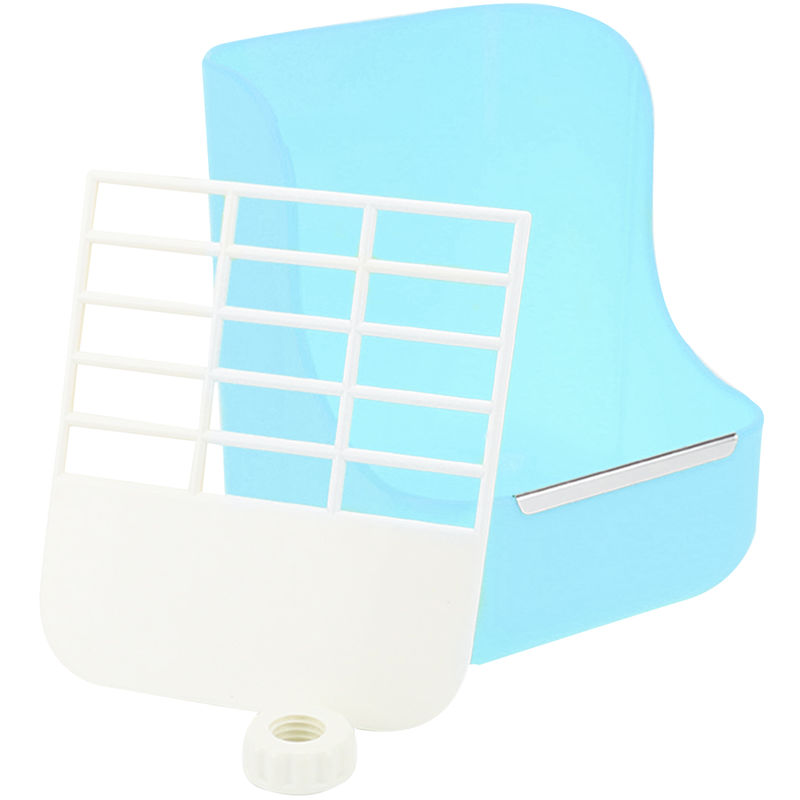 Asupermall - Lapin Feeder Feeder Foin Animaux Cage Fixe Bol Alimentaire Pour Cobaye Chinchilla Autres Petits Animaux, Bleu