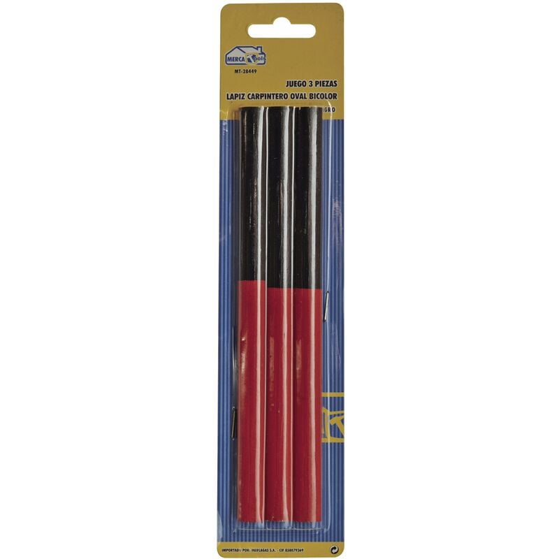 

Lápiz carpintero bicolor pack 3 unidades