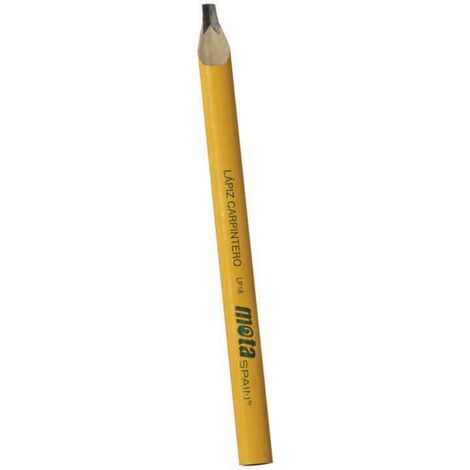 Lápiz Carpintero Madera Grafito 180mm Negro LP18 Mota
