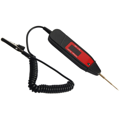 Lápiz comprobador de voltaje universal multifuncional para automóviles con pantalla LCD, rango de 5-36 V, detector e indicador LED, herramienta de diagnóstico automotriz.