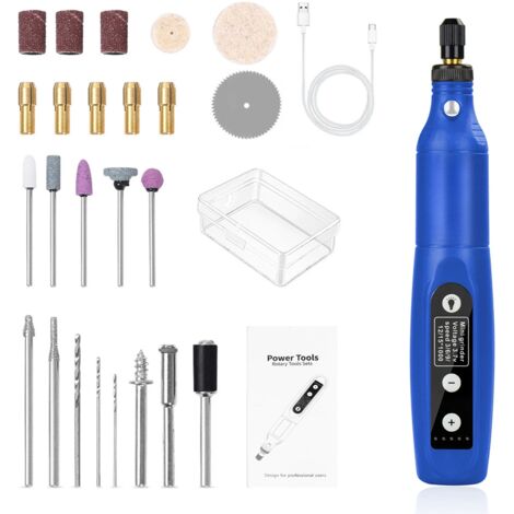 Lápiz de grabado inalámbrico recargable por USB, taladro eléctrico compacto, lápiz de grabado portátil, máquina de grabado y pulido de velocidad ajustable con luz LED.