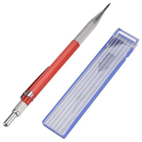 Lápiz para soldar con 12 recambios Silver Streak, marcadores metálicos para soldadura mecánica, bricolaje, rojo