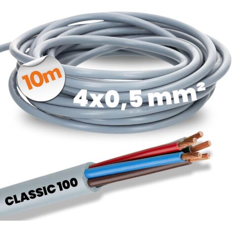 Lapp 00101234 - Cavo di controllo per olio Classic 100, 4 x 0,5 mm², senza conduttore di protezione verde e giallo, cavo a 4 fili, in PVC con divisione a colori, 4 fili