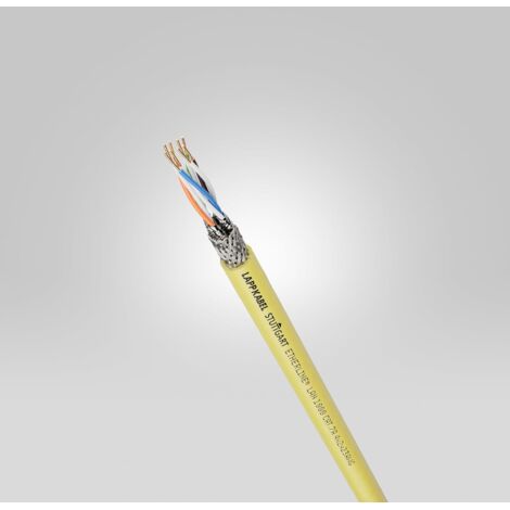 Lapp 10 Meter 2170980 ETHERLINE LAN 1000 Cat.7A 4x2x23 AWG I 1000 MHz I LABS-frei I EMV Abschirmung I LAN Kabel halogenfrei I Verlege Kabel I Netzwerkkabel I Datenkabel gelb I Netzwerk Verkabelung