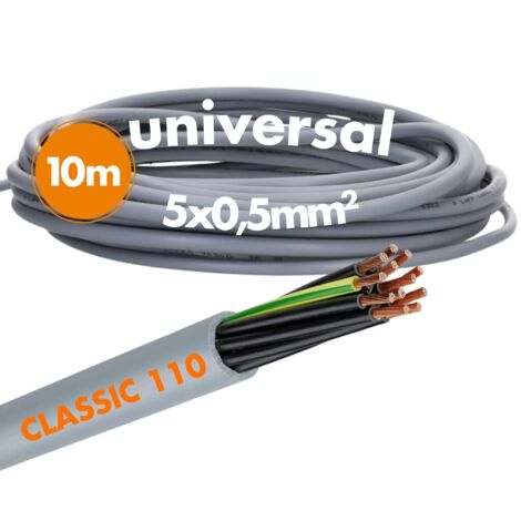 Lapp 1119005 Ölflex Classic 110 - Cavo di controllo in PVC, 5 x 0,5 mm², con conduttore di protezione verde e giallo, 5 G0,5 mm², cavo di controllo a 5 fili, 5 fili