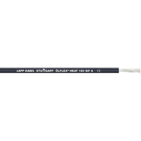LAPP 1249520/100 Fil pour hautes températures ÖLFLEX® HEAT 180 SiF A 1 x 0.25 mm² noir 100 m S775401
