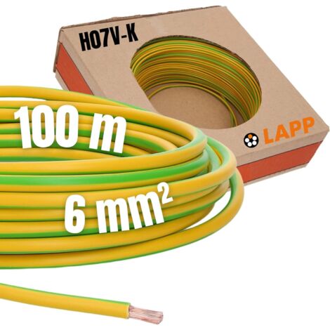 LAPP 4520004/100 Litze H07V-K 1 x 6 mm² Grün, Gelb 100 m