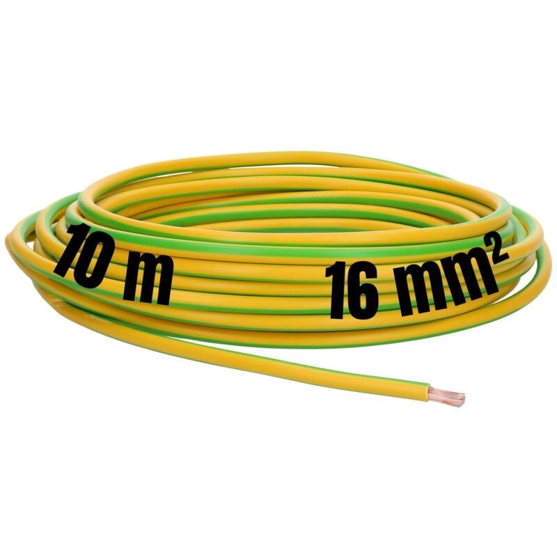 Image of 4520006 H07V-K 16,0 mm² verde-giallo, cavo di messa a terra, conduttore di protezione da 16 mm2, cavo di cablaggio, cavo flessibile, cavo singolo in