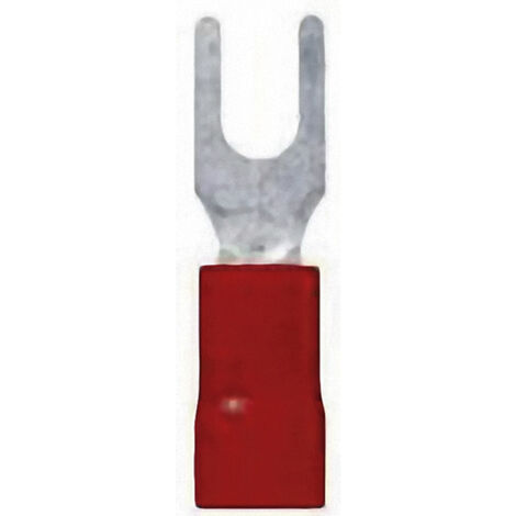 LAPP 63105050 Gabelkabelschuh  0.50 mm² 1.50 mm² Loch-Ø=4.3 mm Teilisoliert Rot 100 St.