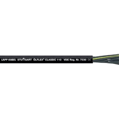 LAPP ÖLFLEX® CLASSIC 110 BK Câble de commande 2 x 0.75 mm² noir 1119809/100 100 m S797741