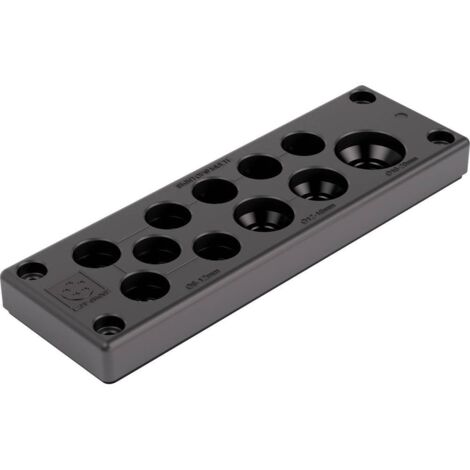 LAPP SKINTOP® MULTI Version 4 Piastra di ingresso per cavi multipli Ø (max.) 20 mm Spessore piastra (max.) 14 mm Polica