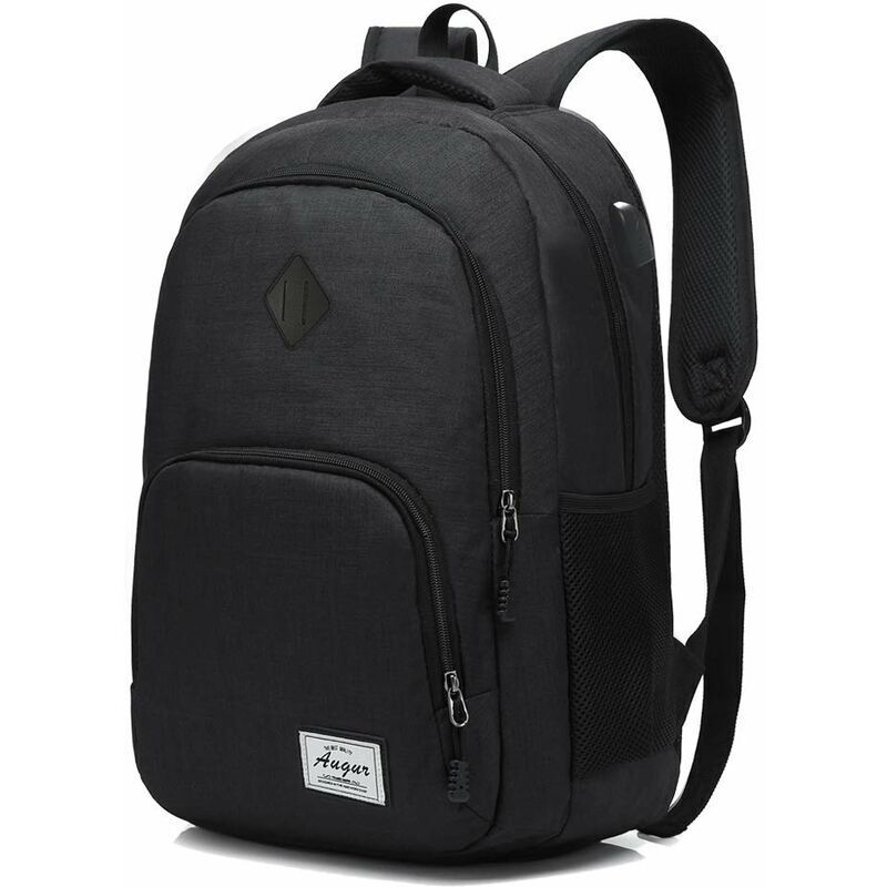 Sac à dos pour ordinateur portable, sac à dos étanche simple et léger avec port de chargement usb, sac à dos pour ordinateur portable 15 pouces