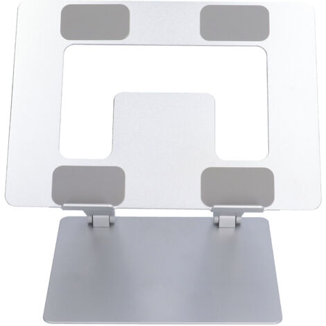Laptop Stand Collapsible Aluminium Alloy Computer Riser Stand Silver Notebook Support Cooling Holder for Laptop Within 18in