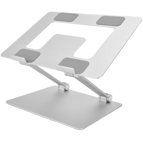 Laptop Stand Collapsible Portable Aluminium Alloy Notebook Support Computer Riser Stand Silver Computer Cooling Holder