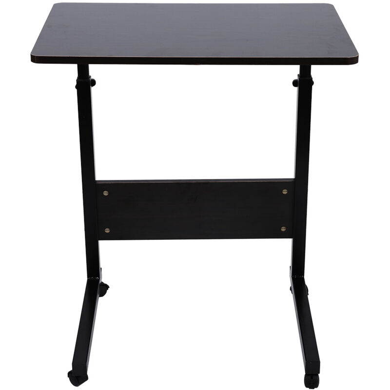 Rapanda - Laptop Table basse réglable en hauteur pour ordinateur portable, avec roulettes, table de lecture latérale du lit, pour maison, bureau,