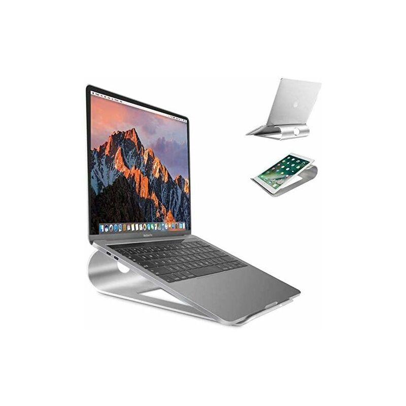 Laptop-Unterstützung Tragbare Desktop-Kühlunterstützung aus Aluminiumlegierung - Universelle Unterstützung für Computer, Tablets, Netbook-Bücher oder