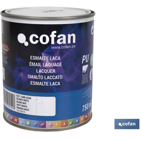 Laque À L'eau Blanche Émail 750 Ml Mat